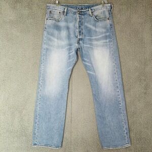 Levi's 501 Jeans Light Wash Button Fly Straight Leg W38 L30